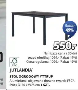 JYSK Stół ogrodowy Jutlandia oferta