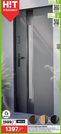 Leroy Merlin Drzwi wejściowe Orzech oferta