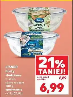 Kaufland Filety śledziowe w sosie śmietanowym ze szparagami Lisner smak sezonu oferta