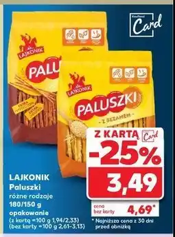 Kaufland Paluszki extra cienkie Lajkonik paluszki oferta