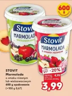 Kaufland Marmolada różana Stovit oferta