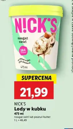 Lidl Lody nougat swirl Nick's oferta