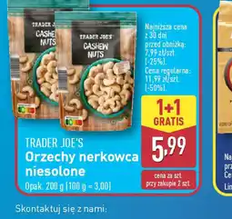 ALDI Orzechy nerkowca niesolone Trader Joe's oferta