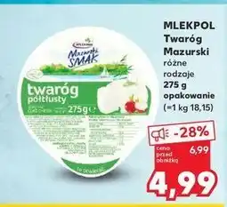 Kaufland Twaróg półtłusty Mlekpol mazurski smak oferta