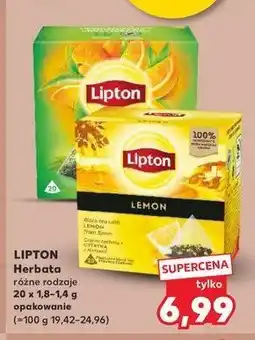 Kaufland Herbata mandarin & orange Lipton green tea oferta