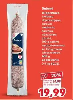 Kaufland Salami wieprzowe K-classic oferta