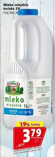 Prim Market Mleko wiejskie świeże 2% 1 l Piątnica oferta