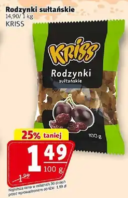 Prim Market Rodzynki sułtańskie 100g Kriss oferta