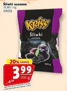 Prim Market Śliwki suszone 100g Kriss oferta