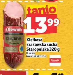 Topaz Kiełbasa krakowska sucha Staropolska oferta