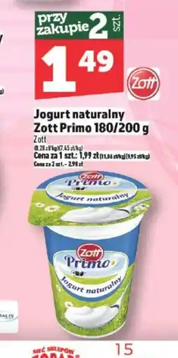 Topaz Jogurt naturalny Zott Primo oferta