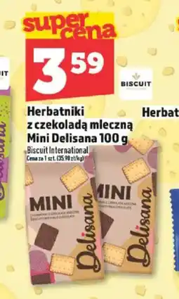 Topaz Herbatniki z czekoladą mleczną Mini Delisana oferta