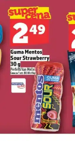 Topaz Guma Mentos Sour Strawberry oferta