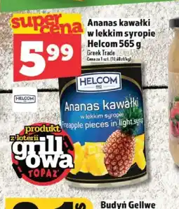 Topaz Ananas kawałki w lekkim syropie Helcom oferta