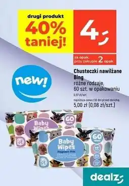 Dealz Chusteczki nawilżane bing oferta