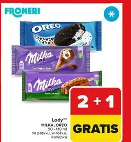 Carrefour Rożek chocolate & vanilla ball Milka Ice Cream oferta