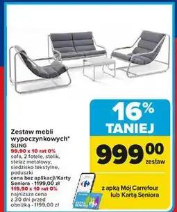 Carrefour Zestaw mebli wypoczynkowych sling Carrefour oferta