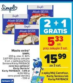 Carrefour Masło ekstra Simpl oferta