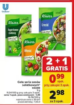 Carrefour Koperkowo-ziołowy Knorr Sos Sałatkowy oferta