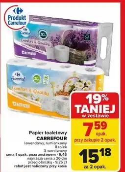 Carrefour Papier toaletowy rumiankowy Carrefour oferta