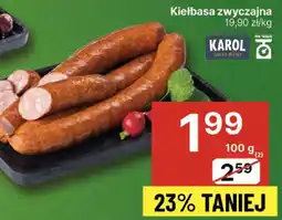 Delikatesy Centrum Kiełbasa zwyczajna 100g Karol oferta