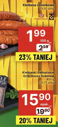 Delikatesy Centrum Kiełbaski bałkańskie Grill House Sokołów 400g oferta