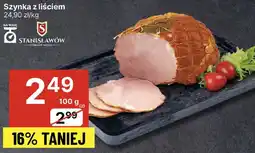 Delikatesy Centrum Szynka z liściem 100g Stanisławów oferta