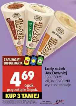 Delikatesy Centrum Lody rożek Jak Dawniej oferta