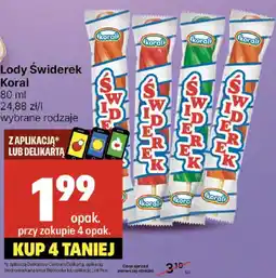 Delikatesy Centrum Lody Świderek Koral oferta