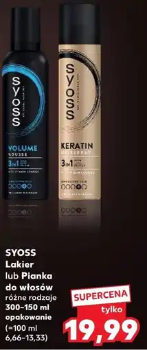 Kaufland SYOSS Lakier lub Pianka do włosów oferta