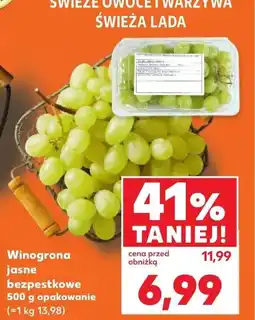 Kaufland Winogrona jasne bezpestkowe oferta