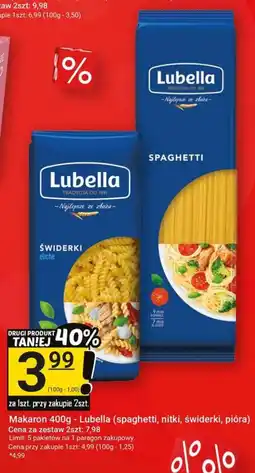 Hitpol Makaron Lubella (spaghetti, nitki, świderki, pióra) oferta