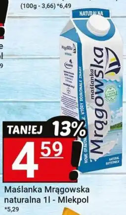 Hitpol Maślanka Mrągowska naturalna Mlekpol oferta