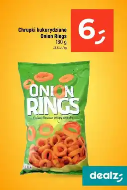Dealz Chrupki kukurydziane Onion Rings 180g Oho oferta