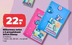 Netto Silikonowy notes z 6 przypinkami Stitch Disney oferta
