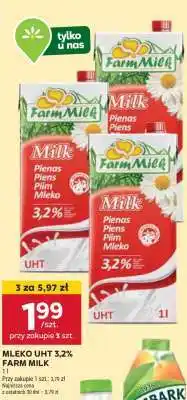 Stokrotka Market MLEKO UHT 3,2% FARM MILK oferta