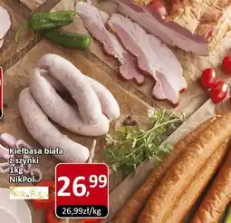 Market Point Kiełbasa biała z szynki 1kg NikPol oferta
