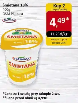 Market Point Śmietana 18% 400g OSM Piątnica oferta