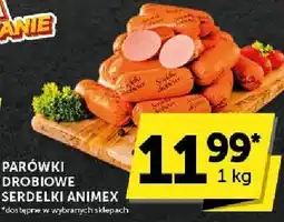 Groszek Parówki drobiowe serdelki Animex 1 kg oferta