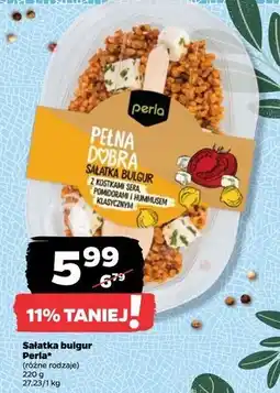Netto Sałatka z kaszą bulgur kostkami sera pomidorami i hummusem klasycznym Perla oferta