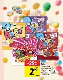 Intermarche Żelki Jutrzenka wybrane rodzaje 90g oferta