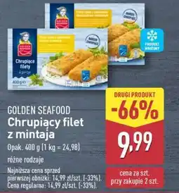 ALDI GOLDEN SEAFOOD Chrupiący filet z mintaja oferta