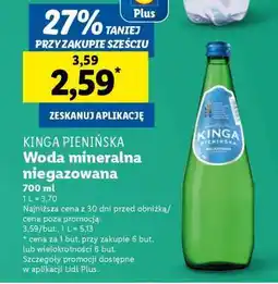 Lidl KINGA PIENIŃSKA Woda mineralna niegazowana oferta