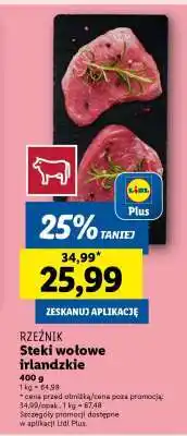 Lidl Steki wołowe irlandzkie oferta