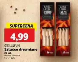 Lidl GRILL&FUN Sztućce drewniane oferta