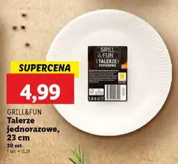Lidl GRILL&FUN Talerze jednorazowe, 23 cm oferta