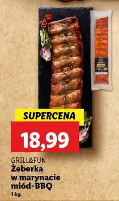 Lidl Żeberka w marynacie miód-BBQ oferta