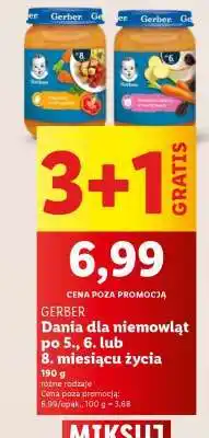 Lidl Gerber Dania dla niemowląt oferta