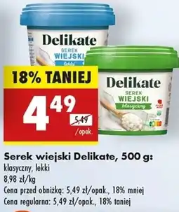Biedronka Serek wiejski Delikate oferta