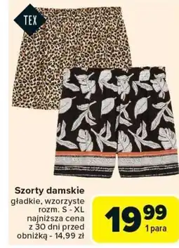 Carrefour Szorty damskie TEX oferta